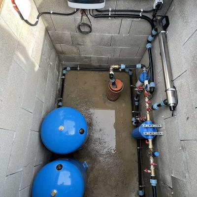 Házi vízellátó rendszer kivitelezése, UV csírátlanító berendezéssel